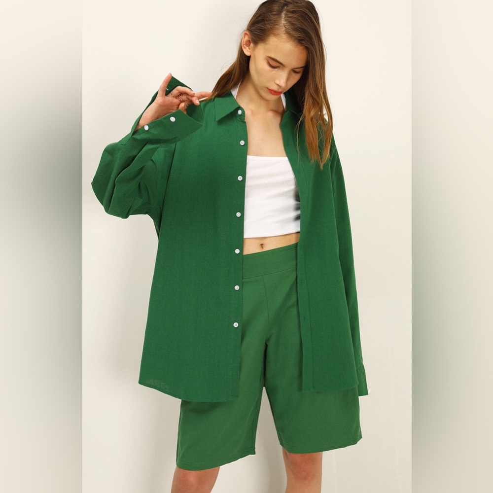 Storets Sadie Boyfriend Linen Shirt